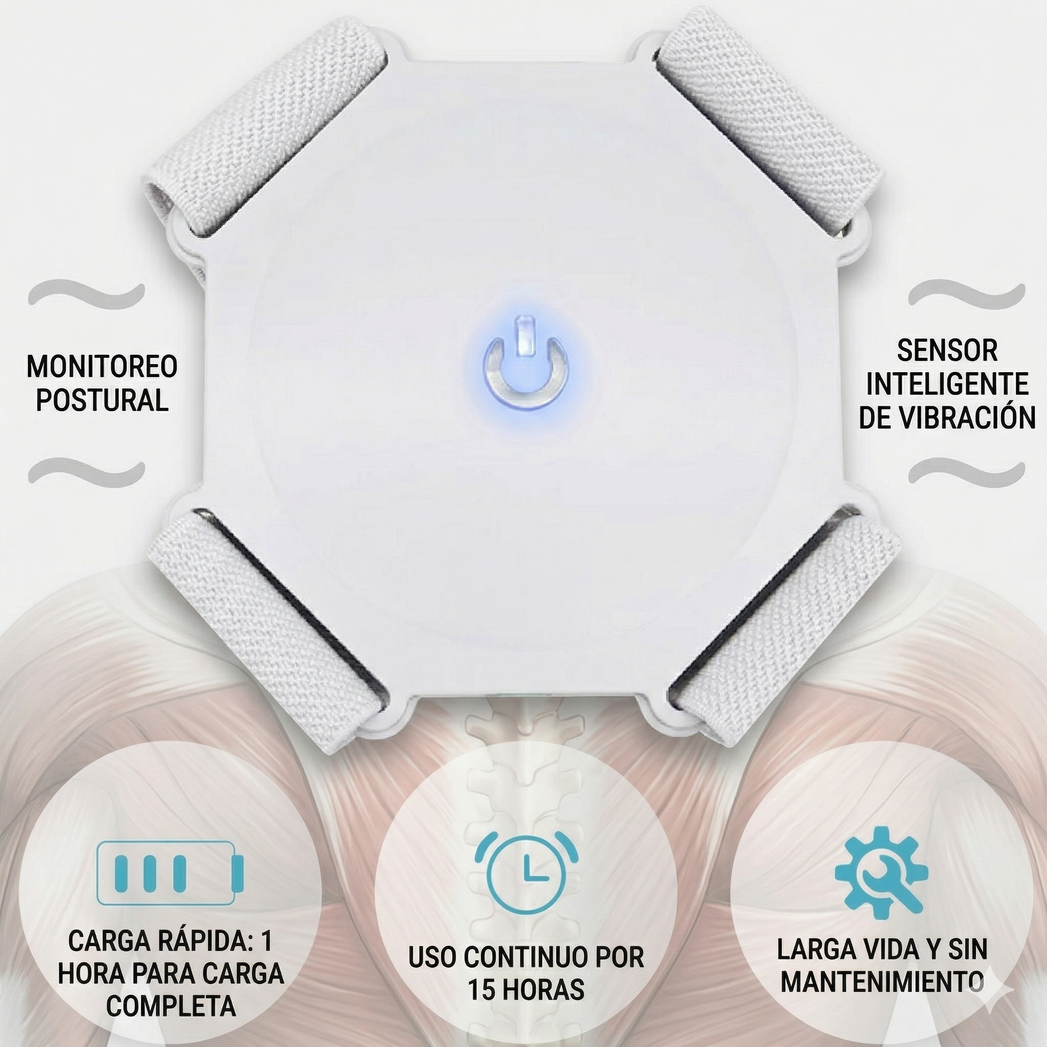 Corrector De Postura Invisible con Sensor
