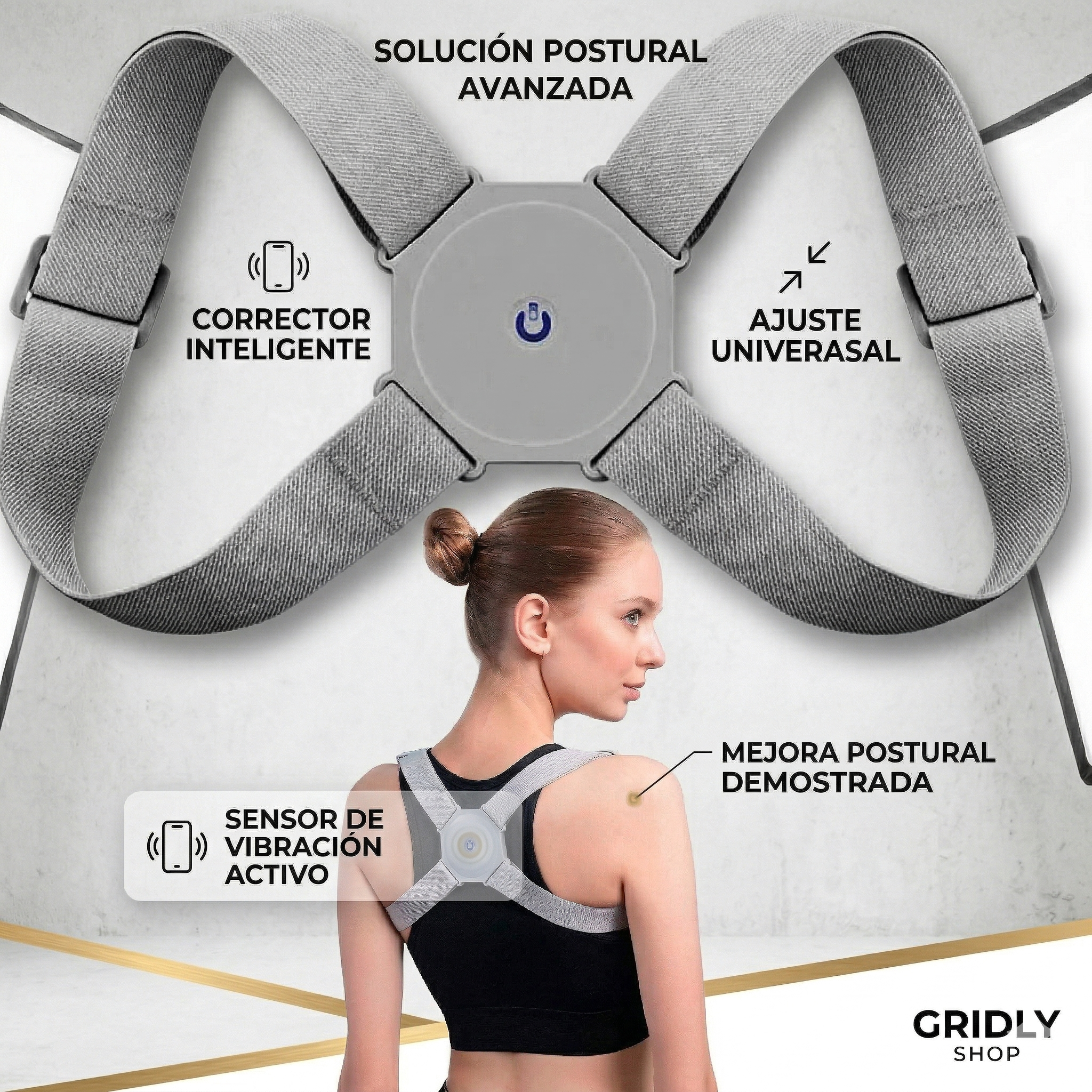 Corrector De Postura Invisible con Sensor