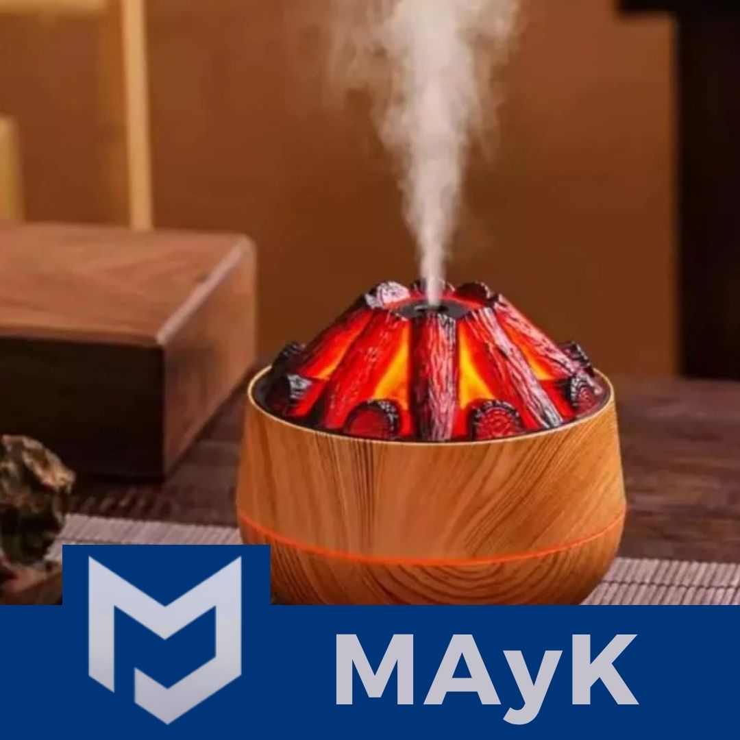 Humidificador Fogata Simil Madera